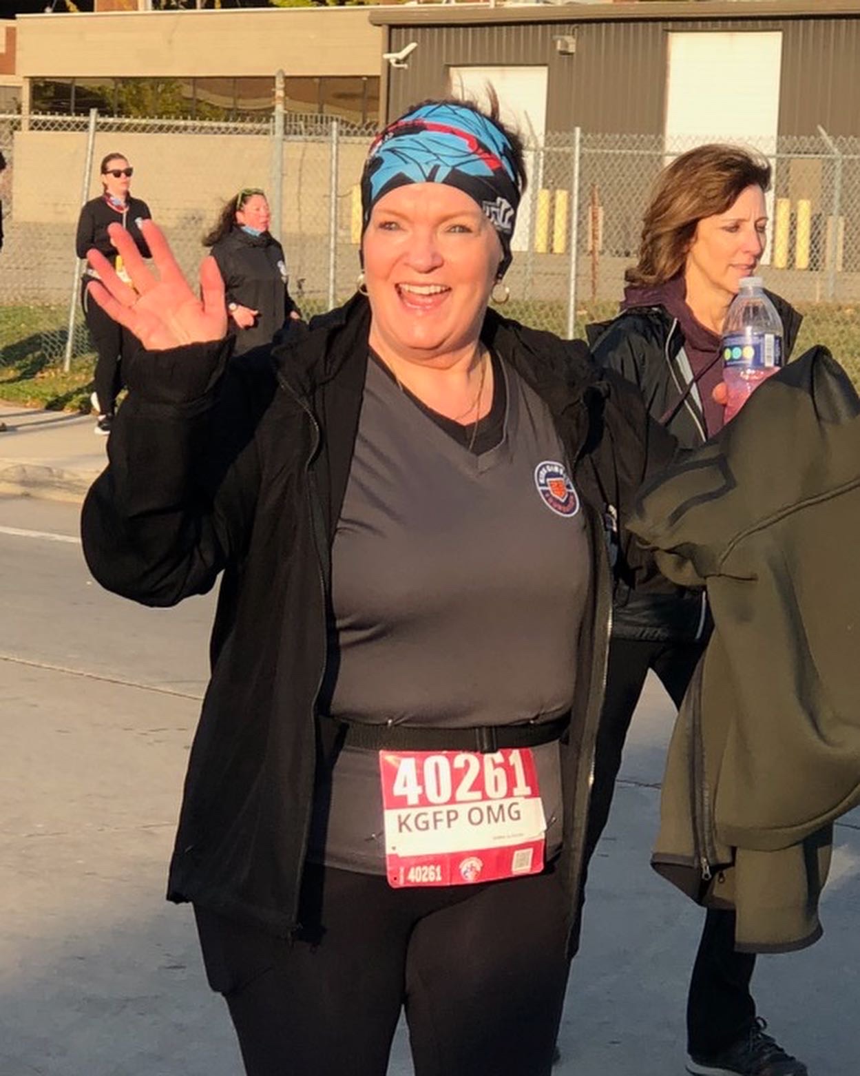 Debra G. crosses the line for #Team23 at the Detroit Marathon in 2022.